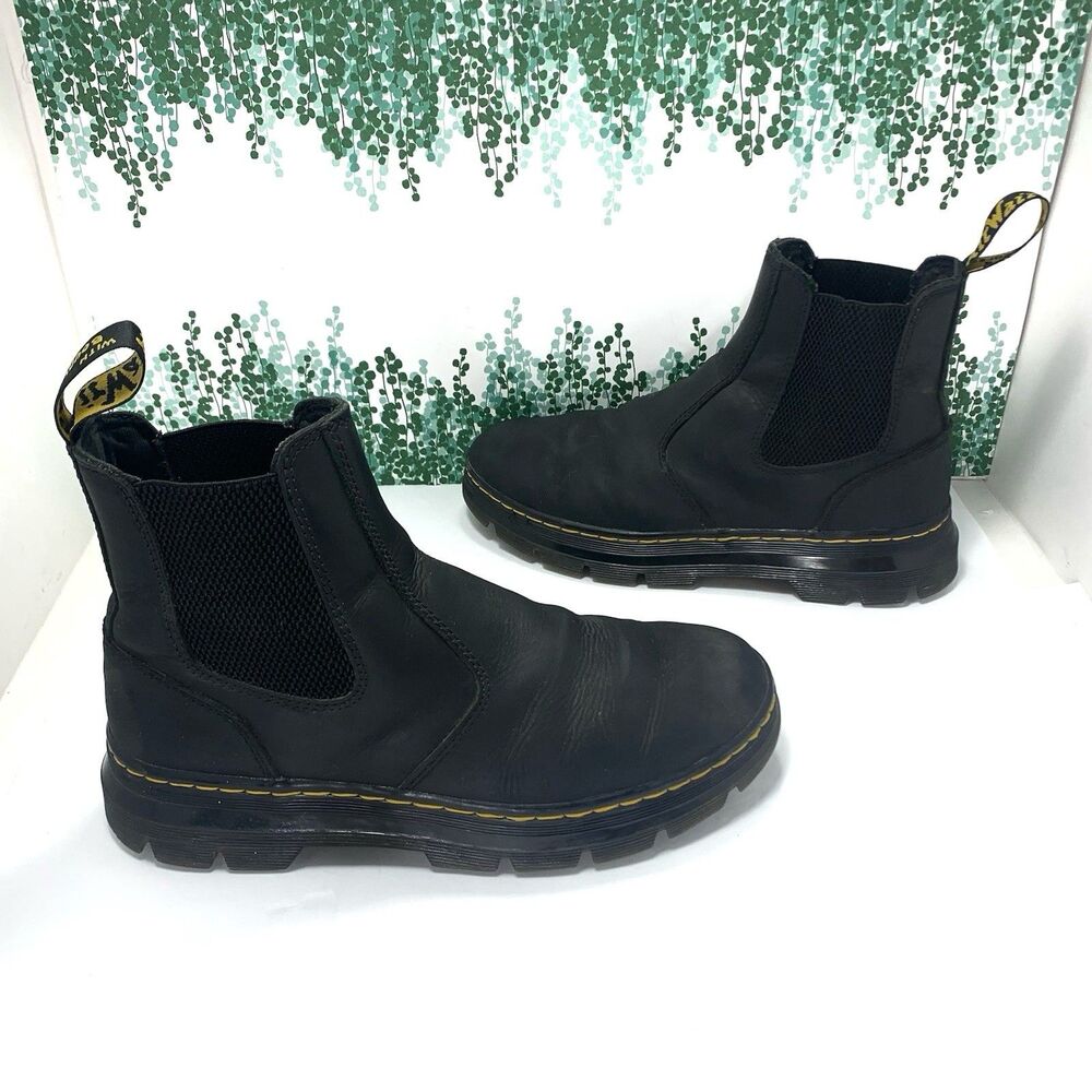 Dr. Marten’s Black Leather Pull-On Chelsea Mens Boots Size 9 US Or 42 EU